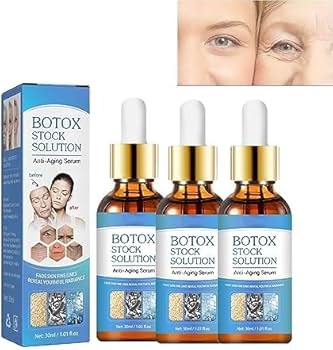 Caja y tres frascos del sérum facial con cuentagotas